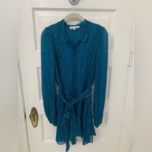 Karina Grimaldi button down long sleeve ruffle dress